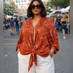 Davi & Dani Waist Tie Shrug